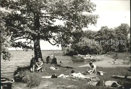 Kolberg Ostseebad Kolobrzeg Badewiese am Walziger See