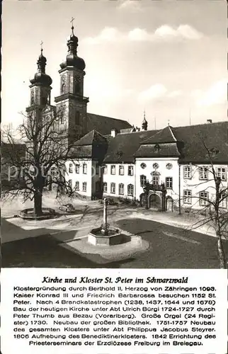 St Peter Schwarzwald Kirche Kloster  Kat. St. Peter