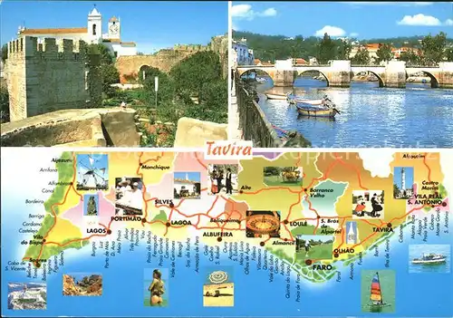 Tavira Karte Bruecke Kat. Tavira