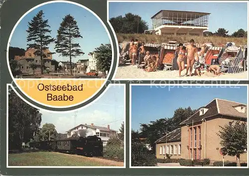 Baabe Ostseebad Ruegen Strand HO Gaststaette Inselparadies Kleinbahn Reichsbahn Erholungsheim Ernst Kamieth Kat. Baabe