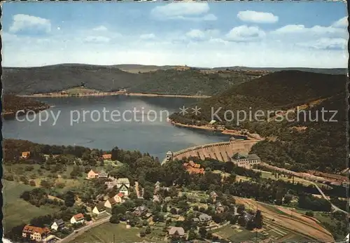 Schloss Waldeck Sperrmauer Edersee  Kat. Waldeck