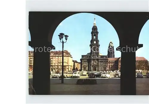 Dresden Arkaden Altmarkt Kreuzkirche Kat. Dresden Elbe