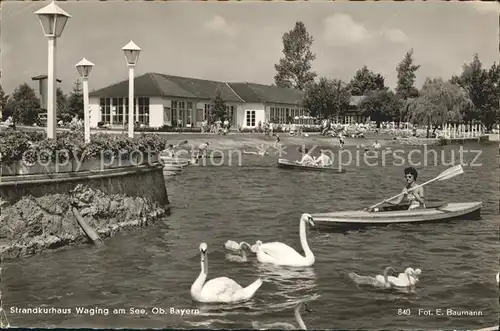 Waging See Strandkurhaus Boote Schwaene Kat. Waging a.See