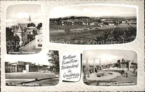 Grafenau Niederbayern Stadtplatz Spielplatz Aussichtspunkt Kat. Grafenau