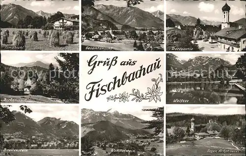 Fischbachau Dorfpartie Wolfsee Breitenstein Kat. Fischbachau