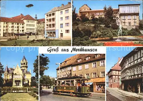 Nordhausen Thueringen Rautenstrasse Barfuesserstrasse Historische Strassenbahn Kat. Nordhausen Harz