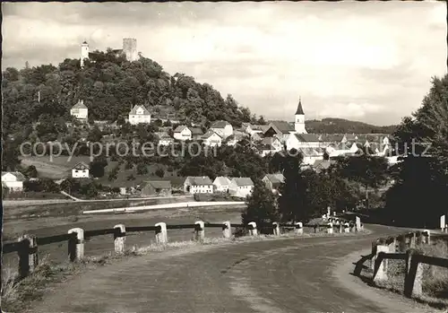 Falkenstein Oberpfalz Ansicht von der Landstrasse Kat. Falkenstein