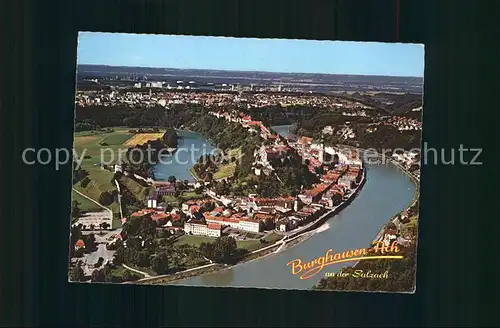 Burghausen Salzach Fliegeraufnahme Kat. Burghausen