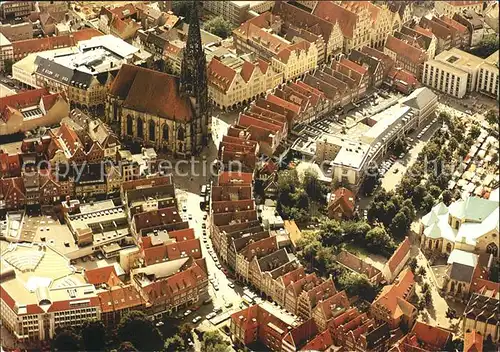 Muenster Westfalen Fliegeraufnahme Stadtzentrum Kat. Muenster