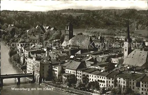 Wasserburg Inn Bruecke Kirche  Kat. Wasserburg a.Inn