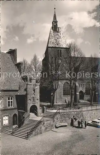 Moelln Lauenburg St Nicolai Kirche Rathaustreppe Gerichtslaube  Kat. Moelln