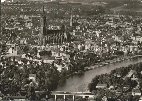 Ulm Donau Fliegeraufnahme Kat. Ulm