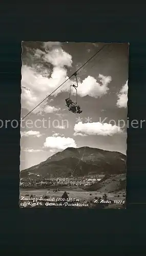 Garmisch Partenkirchen Panorama Hausberg Sessellift Kat. Garmisch Partenkirchen