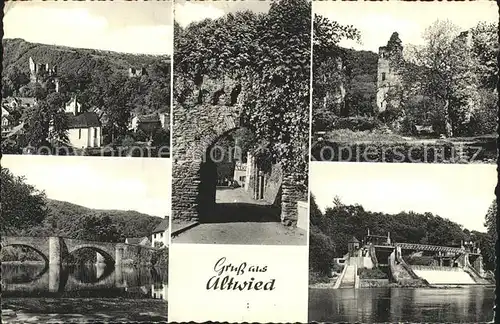 Altwied Teilansicht Schlossruine Tor Bruecke Wehr Kat. Neuwied