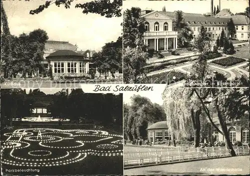 Bad Salzuflen Kurhaus Badehaeuser im Rosengarten Parkbeleuchtung Wandelhalle Kat. Bad Salzuflen