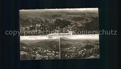 Burgbrohl Panorama mit Teilansichten Kat. Burgbrohl