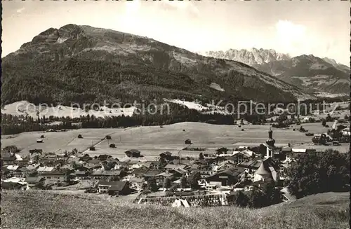 Reit Winkl mit Unterberg und Wilder Kaiser Kat. Reit im Winkl