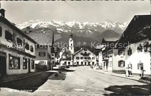 Bad Kohlgrub Hauptstrasse mit Kirche Kat. Bad Kohlgrub