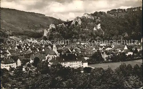 Blaubeuren Totalansicht mit Ruine Kat. Blaubeuren