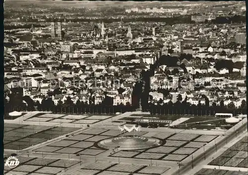 Muenchen Rundaltar auf der Theresienwiese Panorama Fliegeraufnahme Kat. Muenchen