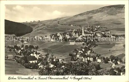 Oberwiesenthal Erzgebirge Panorama Boehm. Wiesenthal Kurort Bahnpost Kat. Oberwiesenthal