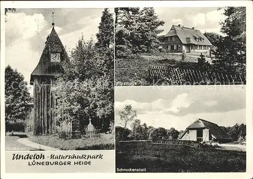 Undeloh Glockenturm Forsthaus Schnuckenstall Kat. Undeloh