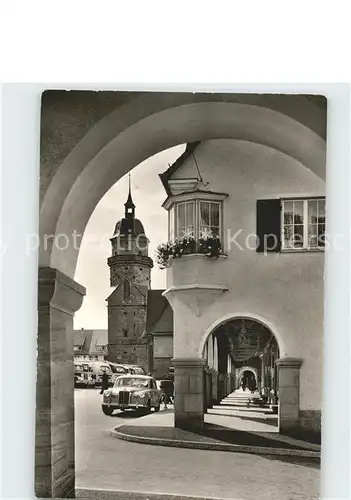 Freudenstadt Cafe Baur Zum Gueldnen Barben Arkaden Marktplatz Hoehenluftkurort Wintersportplatz Kat. Freudenstadt