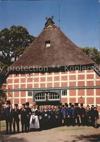 Scheessel Trachtengruppe in alter Volkstracht Kat. Scheessel