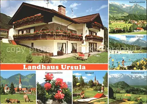 Bolsterlang Landhaus Ursula Nebelhornblick Freibad Alpenrosen Minigolf Malerwinkel Kat. Bolsterlang