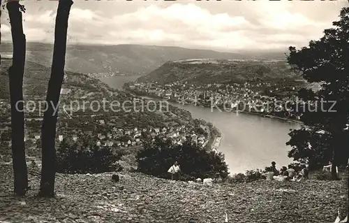 Boppard Rhein Blick vom Gedeonseck / Boppard /Rhein-Hunsrueck-Kreis LKR