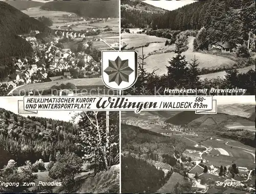 Willingen Sauerland Hermeketal mit Brewitzhuette Kat. Willingen (Upland)