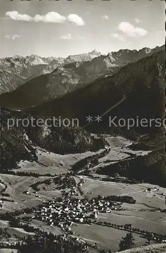 Bad Oberdorf Blick vom Hirschberg mit Hochvogel Kat. Bad Hindelang