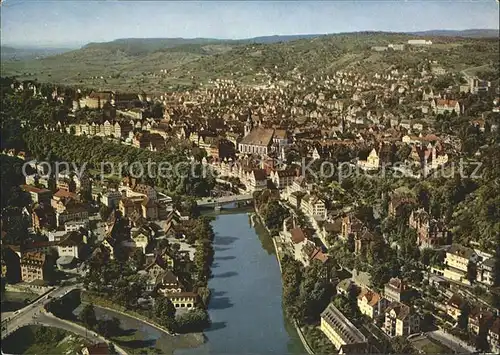 Tuebingen Neckar und Schloss Fliegeraufnahme Kat. Tuebingen