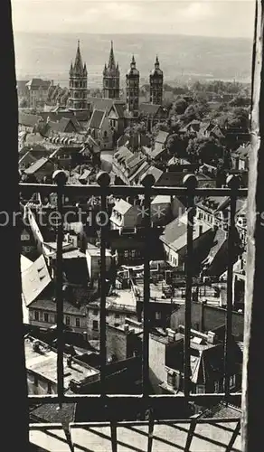 Naumburg Saale Blick vom Stadtturm auf den Dom Kat. Naumburg