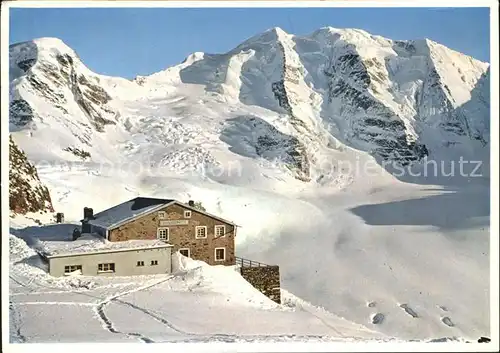 Diavolezza Berghaus Engadin Piz Palue Berninagruppe Kat. Diavolezza