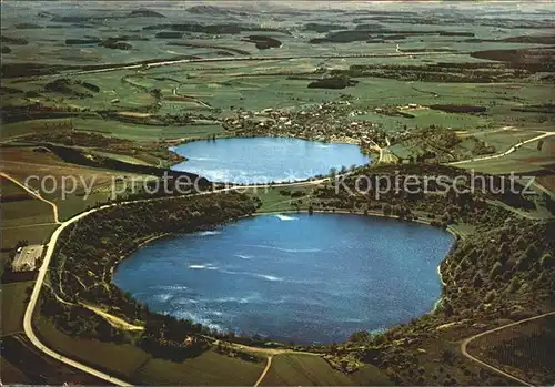 Weinfelder Maar Fliegeraufnahme Schalkenmehrener Maar Kat. Daun