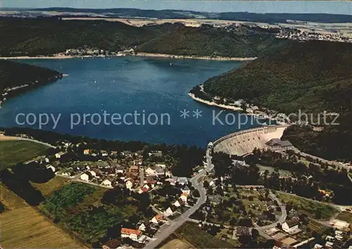 Edertal Fliegeraufnahme mit Talsperre Kat. Edertal