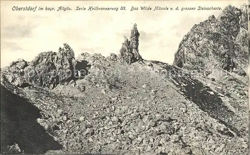 Oberstdorf Wildes Maennle von der grossen Steinscharte Kat. Oberstdorf