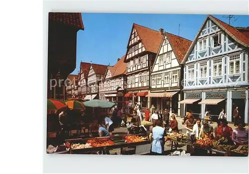 Celle Niedersachsen Fussgaengerviertel Schuhstrasse Markt Brandplatz  Kat. Celle