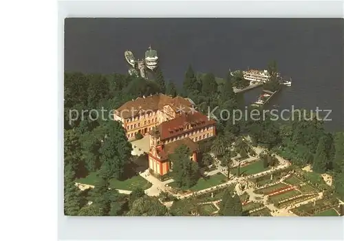 Insel Mainau Schloss Kirche Schlossterrasse Rosengarten  Kat. Konstanz Bodensee