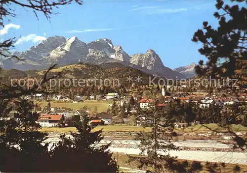 Kruen Stadtansicht Zugspitzgruppe Kat. Kruen