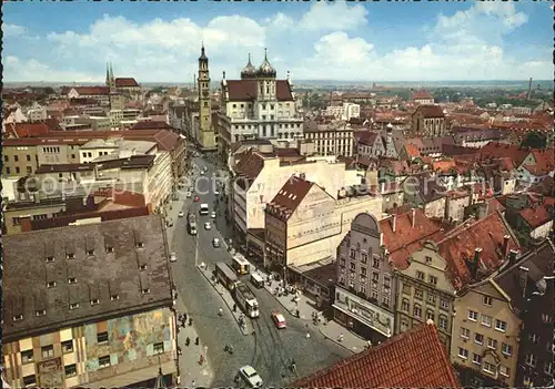 Augsburg Maximilianstrasse Rathaus Perlachturm Kat. Augsburg