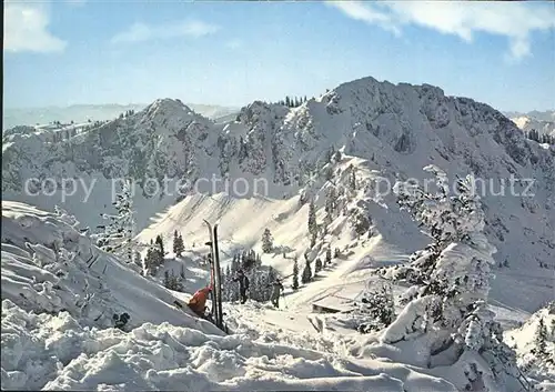 Aschau Chiemgau Blick von der Kampenwand zur scheibenwand Kat. Aschau i.Chiemgau