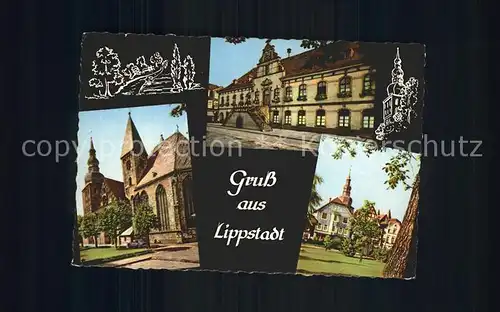 Lippstadt Rathaus Marienkirche Poststrasse Kat. Lippstadt