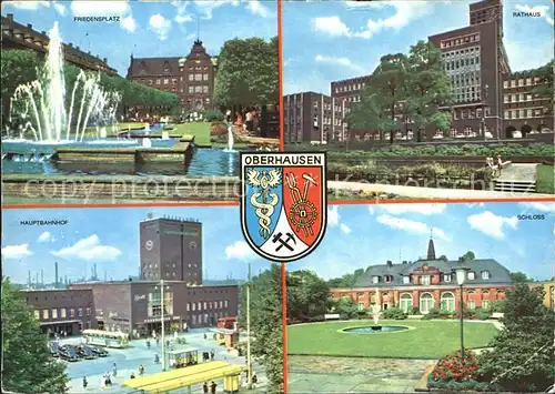 Oberhausen Rathaus Friedensplatz Schloss Hauptbahnhof Kat. Oberhausen