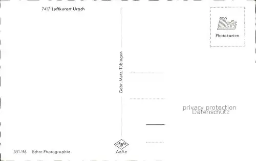 Urach Schwarzwald Totalansicht Kat. Voehrenbach