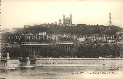 Lyon France Fourviere et le Palais de Justice Kat. Lyon