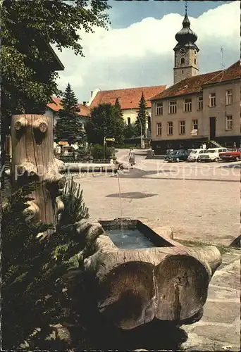 Drachselsried Dorfplatz Brunnen Kat. Drachselsried