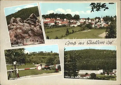 Stadlern Hoher Fels Ortsansicht Schlagbaum zur CSSR Reichenstein Kat. Stadlern