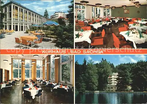 Bad Sachsa Harz Kurhaus Terrasse Speisesaal Teich Kat. Bad Sachsa